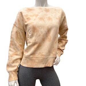 Goodthreads Women's Crop Boat Neck Tie-dye Sweater Size L